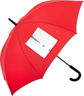 Automatische paraplu -View - met transparant venster - rood