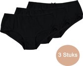 INSUA Dames Slips - 3-Pack - Zwart - Maat XL