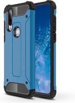 Magic Armor TPU + PC combinatie Case voor Motorola Moto P40 Power (blauw)