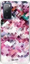 Casetastic Samsung Galaxy S20 FE 4G/5G Hoesje - Softcover Hoesje met Design - Watercolor Cubes Print