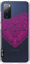 Casetastic Samsung Galaxy S20 FE 4G/5G Hoesje - Softcover Hoesje met Design - Doodle Heart Print