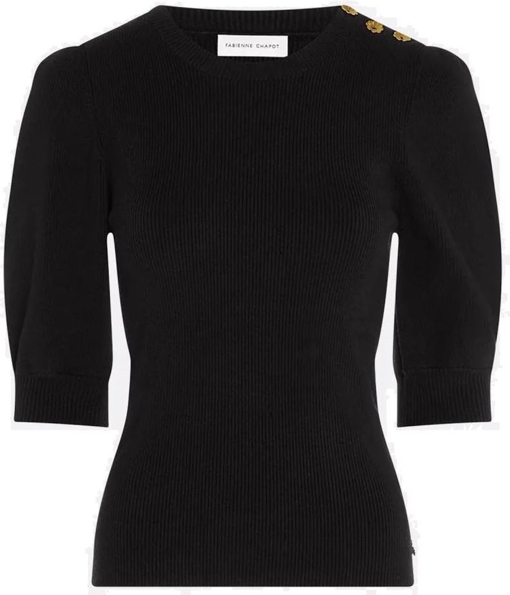 Fabienne Chapot Lillian Short Sleeve Pullover dames sweater zwart - Fabienne Chapot