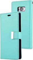 GOOSPERY RICH DAGBOEK voor Galaxy S8 + / G955 PU + TPU Crazy Horse Texture Horizontaal Flip Leren Case met Kaartsleuven & Portemonnee (Mintgroen)