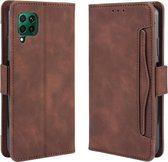 Voor Huawei nova 7i / P40 lite / Nova 6SE Wallet Style Skin Feel Calf Pattern Leather Case, met aparte kaartsleuf (bruin)
