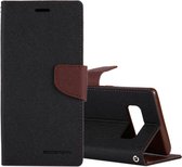 GOOSPERY FANCY DIARY voor Galaxy Note 8 Cross Texture Horizontaal Flip Leren Case met Kaartsleuven & Portemonnee & Houder (Taupe)