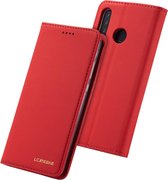 Voor Huawei P30 Lite LC.IMEEKE LC-002-serie Skin Hand Feeling PU + TPU Horizontale flip lederen tas met houder en kaartsleuf en portemonnee (rood)