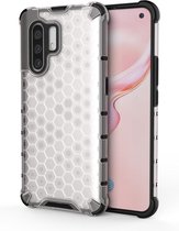 Voor VIVO X30 / X30 Pro Shockproof Honeycomb PC + TPU Case (wit)