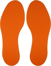 Voetstap - Set Links+Rechts - Oranje 100 x 300 mm Anti-slip-vloersticker