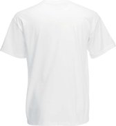 Set van 4x stuks basic witte t-shirt voor heren - voordelige katoenen shirts - Regular fit, maat: L (40/52)