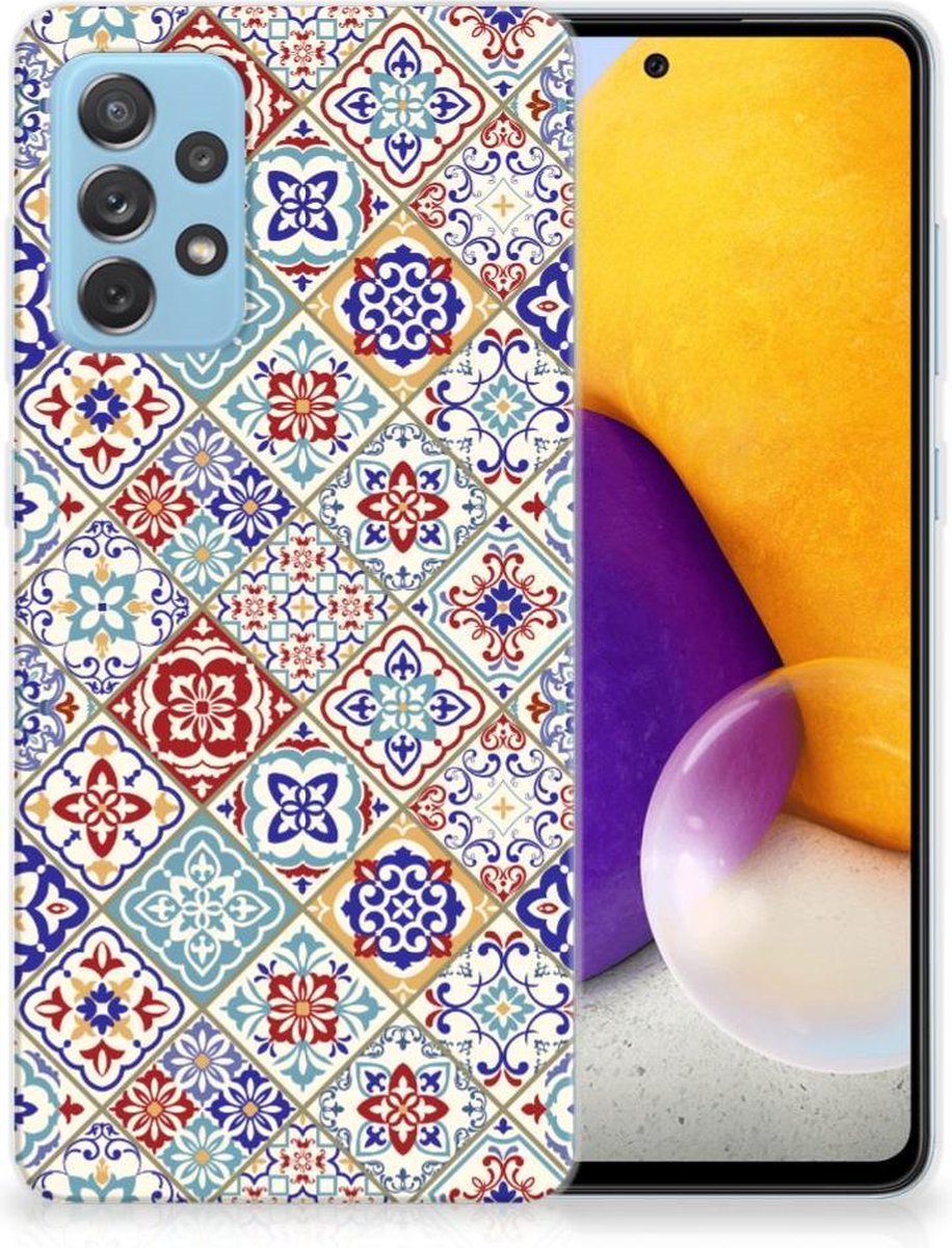 Samsung Galaxy A72 TPU Siliconen Hoesje Tiles Color