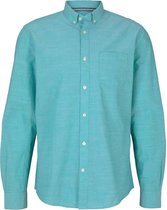 Tom Tailor Lange mouw Overhemd - 1024747 Linde (Maat: XL)