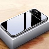 Voor iPhone XS Max Transparant glas Galvaniseren Ultradunne schokbestendige beschermhoes (zwart)