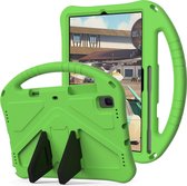 Voor Galaxy Tab A7 10.4 (2020) T500 EVA Flat Anti Falling beschermhoes Shell met houder (groen)