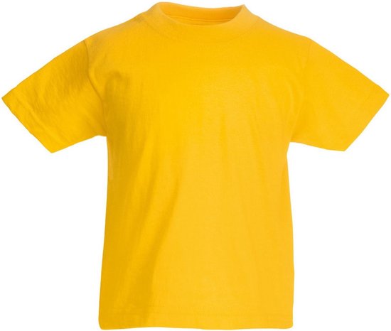 Fruit Of The Loom Originele T-shirt met korte mouwen voor kinderen / kinder (Geel)