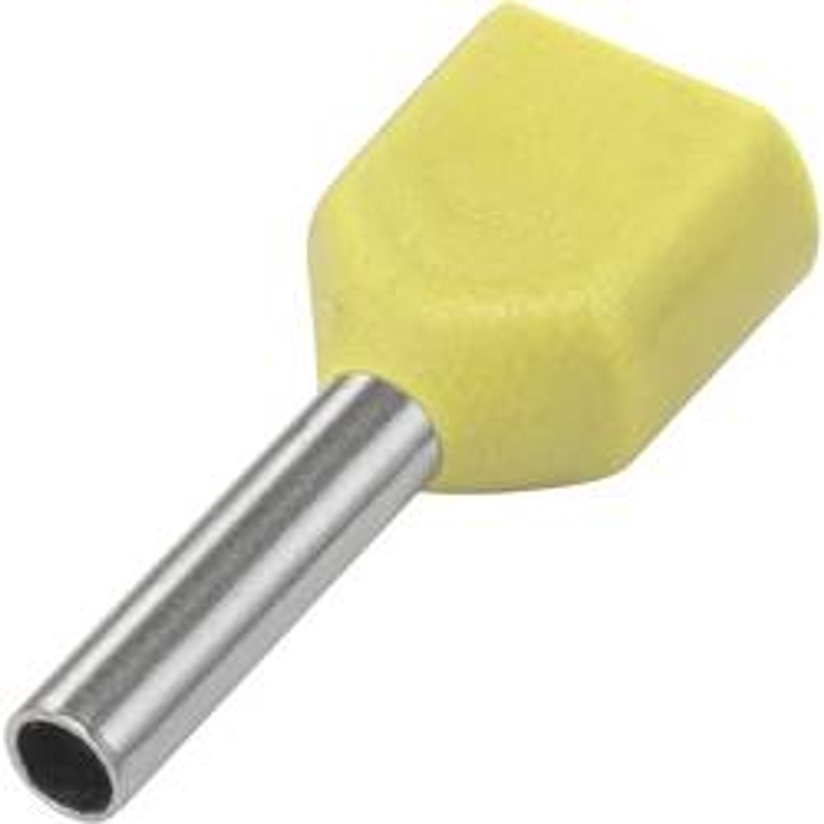 TRU COMPONENTS 1091323 Dubbele adereindhuls 0.50 mm² Deels geïsoleerd Wit 100 stuk(s)