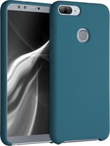 kwmobile telefoonhoesje voor Honor 9 Lite - Hoesje met siliconen coating - Smartphone case in mat petrol