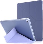 Voor iPad Air 2 Airbag Vervorming Horizontale Flip Leren Case met Houder & Penhouder (Paars)
