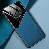 Voor Huawei Mate 40 Pro + All-inclusive leer + beschermhoes van organisch glas met metalen ijzeren plaat (koningsblauw)