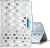 Voor 10 inch universele tablet effen kleur Wave Point horizontale flip lederen tas, met houder (zilver)