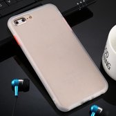 Voor iPhone 8 Plus / 7 Plus Skin Hand Feeling Series Anti-fall Frosted PC + TPU Case (transparant)