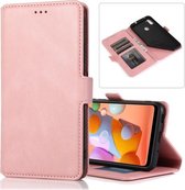 Voor Samsung Galaxy A11 Retro Magnetische Sluiting Horizontale Flip Leren Case met Houder & Kaartsleuven & Fotolijst & Portemonnee (Rose Goud)