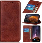 Voor OnePlus Nord N100 Magnetische Crazy Horse Texture Horizontale Flip Leren Case met Houder & Kaartsleuven & Portemonnee (Bruin)