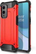 Voor OnePlus 9 Magic Armor TPU + pc combinatiehoes (rood)