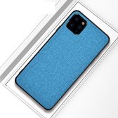Schokbestendige stoffen textuur pc + tpu beschermhoes voor iPhone 11 (hemelsblauw)