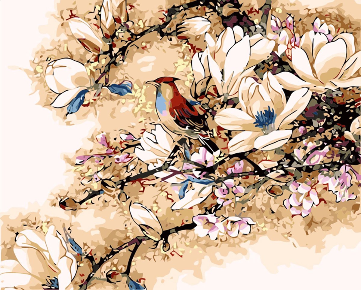 Paint by Number - Schilderen op Nummer - Nightingale - paintbynumber.eu