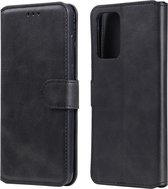 Voor Samsung Galaxy A72 5G klassieke kalfsstructuur PU + TPU horizontale flip lederen tas, met houder & kaartsleuven en portemonnee (zwart)