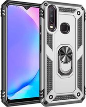 Voor Vivo Y3 / Y17 schokbestendige TPU + pc-beschermhoes met 360 graden roterende houder (zilver)