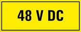 48 v dc sticker 250 x 100 mm