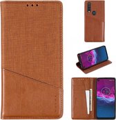 Voor Motorola One Action MUXMA MX109 Horizontale flip lederen tas met houder & kaartsleuf & portemonnee-functie (bruin)