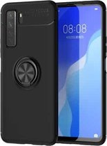 Voor Huawei Nova 7 SE Lenuo schokbestendige TPU beschermhoes met onzichtbare houder (zwart)