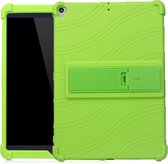Voor iPad 10.2 / 10.5 tablet-pc siliconen beschermhoes met onzichtbare beugel (groen)