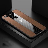 Voor OPPO R15 Dream Mirror Edition XINLI stiksels Textue schokbestendige TPU beschermhoes (bruin)