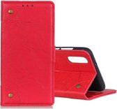 Voor Galaxy A70s Koperen Gesp Retro Crazy Horse Textuur Horizontale Flip Leren Case met Houder & Kaartsleuven & Portemonnee (Rood)