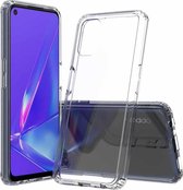 Voor OPPO A52 / A72 / A92 schokbestendig, krasbestendig TPU + acryl beschermhoes (transparant)