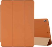 Voor iPad Air 3 10,5 inch horizontale flip slimme lederen tas met drie vouwen houder (oranje)