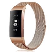 Fitbit Charge 3 & 4 Milanese Band  Rose Goud - Maat: ML