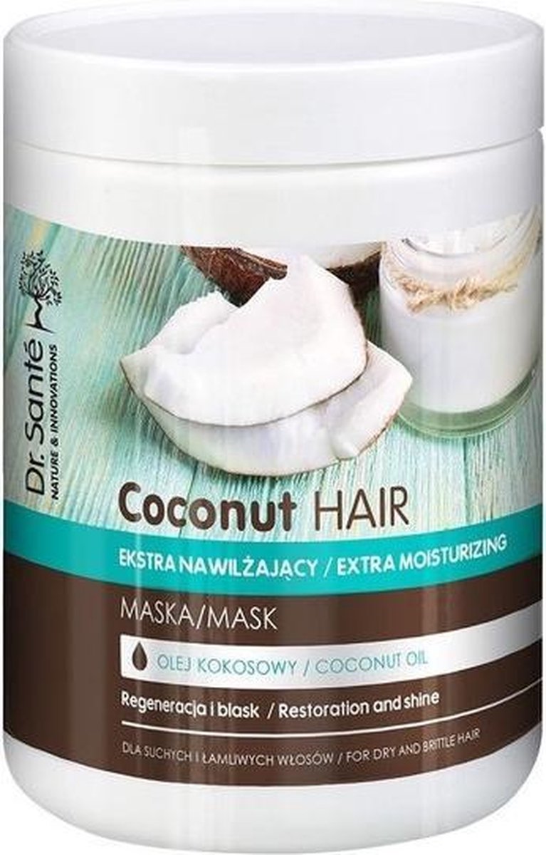 Kokosnoot Haarmasker Extra vochtinbrengend masker met kokosolie voor droog  en... | bol.com