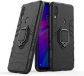 PC + TPU schokbestendige beschermhoes voor Xiaomi Redmi 7, met magnetische ringhouder (zwart)