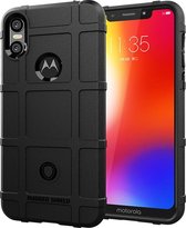 Volledige dekking schokbestendige TPU-hoes voor Motorola Moto One Power (P30 Note) (zwart)