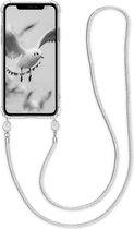 kwmobile hoesje voor Apple iPhone 11 - Beschermhoes voor smartphone in transparant / zilver - Hoes met koord