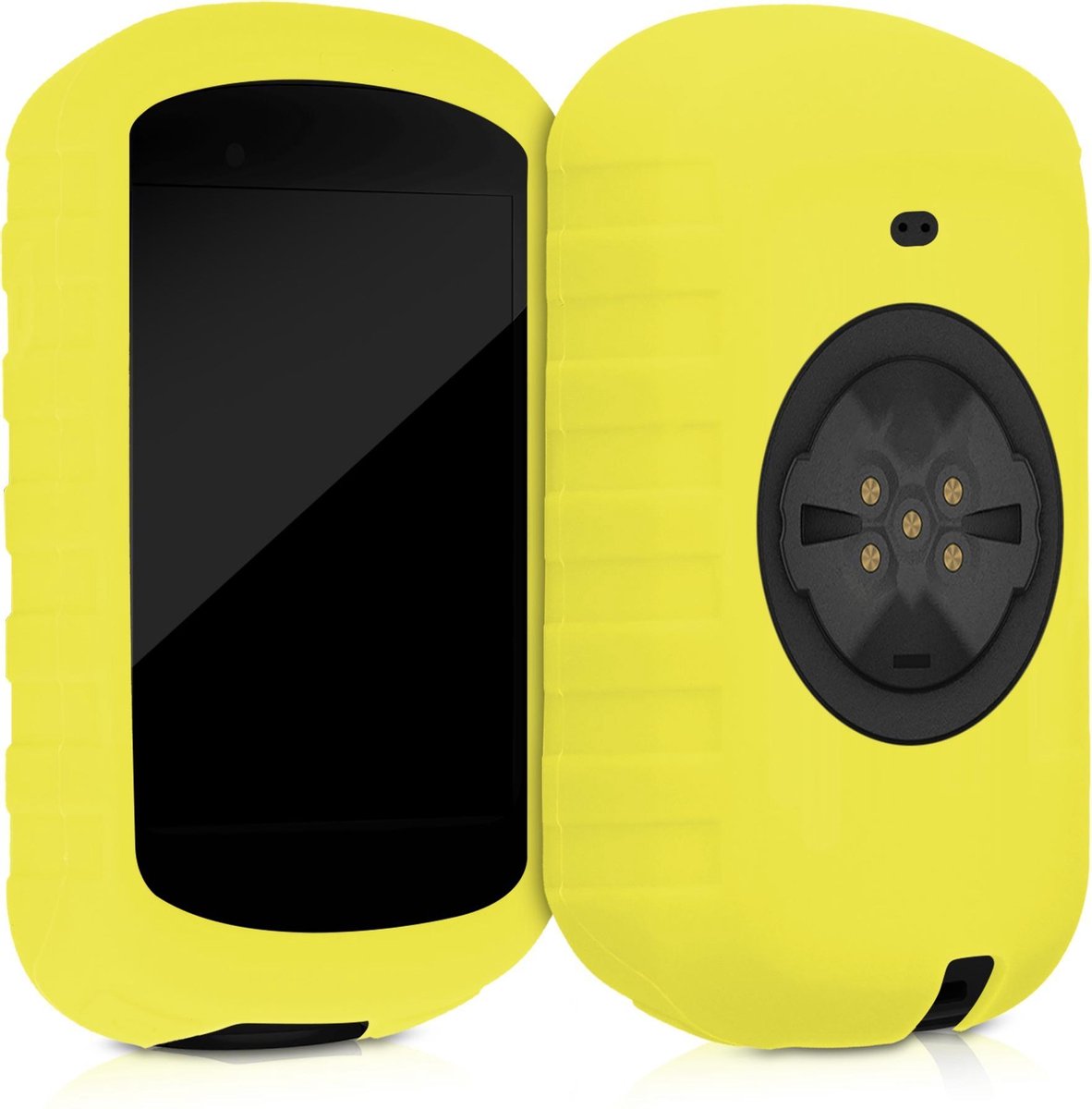 kwmobile hoes voor Garmin Edge 830 - Siliconen beschermhoes voor fietsnavigatie - geel