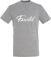 Foxwild Heren t-shirt  | Massa is kassa | ik word er foxwild van | tshirt | Grijs