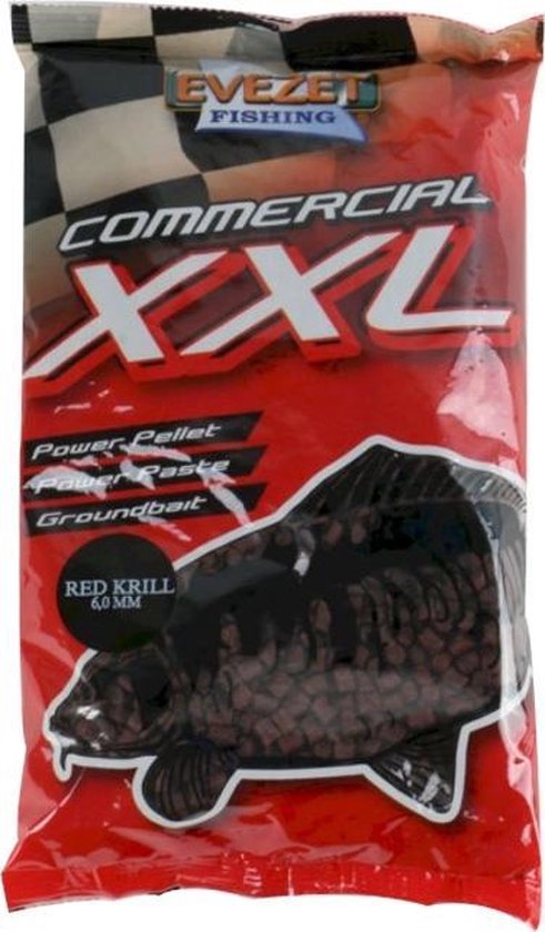 Foto: Evezet commercial xxl red krill 6 0mm 900g rood