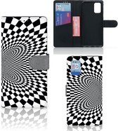 Telefoonhoesje met Pasjeshouder Geschikt voor Samsung Galaxy A02s Flip Cover Geschikt voor Samsung M02s Wallet Book Case Illusie