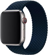 Wabando Gevlochten Solobandje Nisha Middernachtblauw compatibel met Apple Watch 45/44 mm - bandlengte S