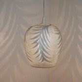 Zenza - Hanglamp -Oosterse Lamp- Tropic - Leaf - Large - Zilver